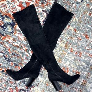 MIA Thigh High Boots in black, size 8
